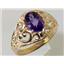 10K, 14K or 18K Gold Ladies Ring, Amethyst, R111