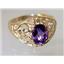 10K, 14K or 18K Gold Ladies Ring, Amethyst, R111