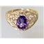 10K, 14K or 18K Gold Ladies Ring, Amethyst, R111