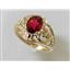 10K, 14K or 18K Gold Ladies Ring, Crimson Fire Topaz, R111
