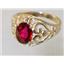 10K, 14K or 18K Gold Ladies Ring, Crimson Fire Topaz, R111