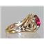 10K, 14K or 18K Gold Ladies Ring, Crimson Fire Topaz, R111