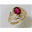 10K, 14K or 18K Gold Ladies Ring, Crimson Fire Topaz, R111