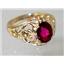 10K, 14K or 18K Gold Ladies Ring, Crimson Fire Topaz, R111