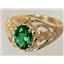 10K, 14K or 18K Gold Ladies Ring, Russian Nanocrystal Emerald, R111