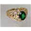 10K, 14K or 18K Gold Ladies Ring, Russian Nanocrystal Emerald, R111