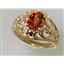 10K, 14K or 18K Gold Ladies Ring, Twilight Fire Topaz, R111