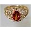 10K, 14K or 18K Gold Ladies Ring, Twilight Fire Topaz, R111