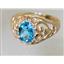 10K, 14K or 18K Gold Ladies Ring, Swiss Blue Topaz, R111