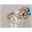 10K, 14K or 18K Gold Ladies Ring, Swiss Blue Topaz, R111