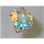 10K, 14K or 18K Gold Ladies Ring, Mercury Mist Topaz, R129