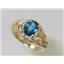 10K, 14K or 18K Gold Ladies Ring, Neptune Garden Topaz, R113