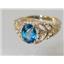 10K, 14K or 18K Gold Ladies Ring, Neptune Garden Topaz, R113