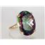 10K, 14K or 18K Gold Ladies Ring, Mystic Fire Topaz, R129