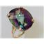 10K, 14K or 18K Gold Ladies Ring, Mystic Fire Topaz, R129