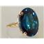 10K, 14K or 18K Gold Ladies Ring, London Blue Topaz, R129