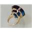 10K, 14K or 18K Gold Ladies Ring, London Blue Topaz, R129