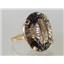 10K, 14K or 18K Gold Ladies Ring, Smoky Quartz (Concave Cut), R129