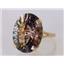 10K, 14K or 18K Gold Ladies Ring, Smoky Quartz (Concave Cut), R129