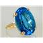 10K, 14K or 18K Gold Ladies Ring, Swiss Blue Topaz, R129
