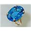 10K, 14K or 18K Gold Ladies Ring, Swiss Blue Topaz, R129