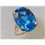 10K, 14K or 18K Gold Ladies Ring, Swiss Blue Topaz, R129