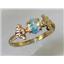 10K, 14K or 18K Gold Ladies Ring, Mercury Mist Topaz, R192