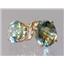 14k Gold Post Earrings, Green Amethyst, E102