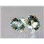 14k Gold Post Earrings, Green Amethyst, E102