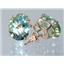 14k Gold Post Earrings, Green Amethyst, E102