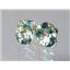 14k Gold Post Earrings, Green Amethyst, E102