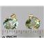 14k Gold Post Earrings, Green Amethyst, E102