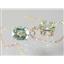 14k Gold Threader Earrings, Green Amethyst, E103