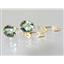 14k Gold Leverback Earrings, Green Amethyst, E107