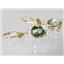 14k Gold Leverback Earrings, Green Amethyst, E107