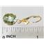 14k Gold Leverback Earrings, Green Amethyst, E107