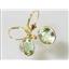 14k Gold Leverback Earrings, Green Amethyst, E211
