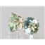 14k Gold Post Earrings, Green Amethyst, E212