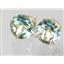 14k Gold Post Earrings, Green Amethyst, E212