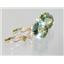 14k Gold Leverback Earrings, Green Amethyst, E217