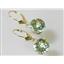 14k Gold Leverback Earrings, Green Amethyst, E217