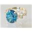 10K, 14K or 18K Gold Angel Ring, Concave London Blue Topaz, R154