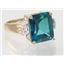 10K, 14K or 18K Gold Ladies Ring, Paraiba Topaz, R183