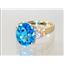 10K, 14K or 18K Gold Ladies Ring, Swiss Blue Topaz, R123