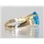10K, 14K or 18K Gold Ladies Ring, Swiss Blue Topaz, R123