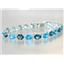 SB002, London & Swiss Blue Topaz SS Bracelet