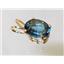 P002, Quantum Cut London Blue Topaz 14k Pendant