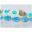 B003C, Blue Green Lab Opal Gold Bracelet