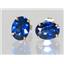 14k Gold Post Earrings, Created Blue Sapphire, E002
