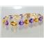 B003, Citrine & Amethyst Gold Bracelet
